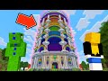 レインボータワー🌈の一番上に行けるのか！？タワーアタック&ディフェンス【マインクラフト】