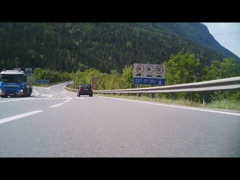 Dashcam Hoch Imst to Inntal autobahn in Tirol Austria