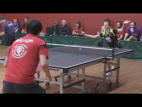 Андрей БАЙБУЛДИН vs Ольга БАРАНОВА (Полная версия), Настольный теннис, Table Tennis