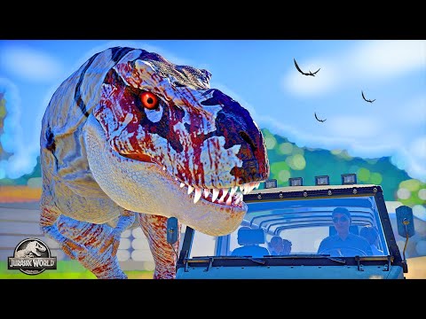 Ultimasaurus vs T-Rex vs Spinosaurus vs Indorapor Dinosaurs Fighting - Jurassic World Evolution