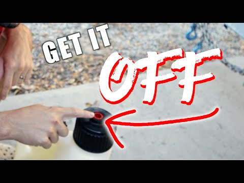 Remove the red plastic thingy in a VP style gas can TWO ways.