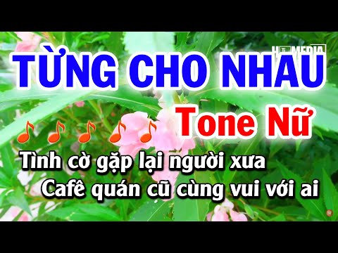Karaoke Từng Cho Nhau ( Nhạc Sống ) Cha Cha Cha Tone Nữ | Nhạc Hoa Lời Việt