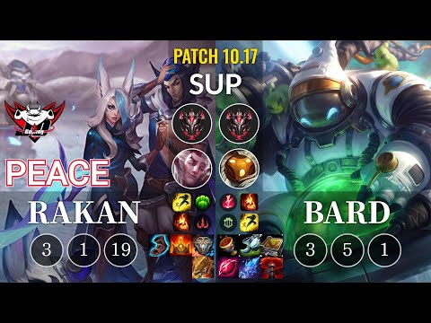 JDG Peace Rakan vs Bard Sup - KR Patch 10.17