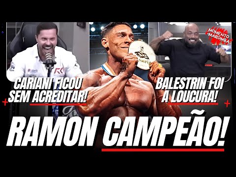CHAMPION! CARIANI AND BALESTRIN GO CRAZY WITH RAMON DINO'S VICTORY AT MR. OLYMPIA! #ramondino