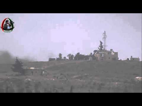 تقوم كتيبة مدفعية سجيل بدك كتيبة المجاورة لجمرك درعا القديم مساندة لعناصر لواء تحرير حوران