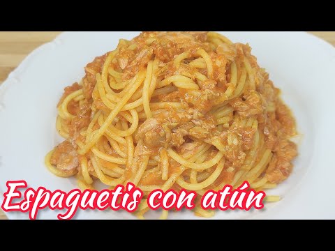 Espaguetis con atún