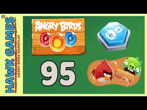 Angry Birds Stella POP Bubble Shooter Level 95 - Walkthrough, No Boosters