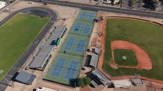 Amphitheater High School Tennis Courts | Tucson Tennis Court Drone Footage