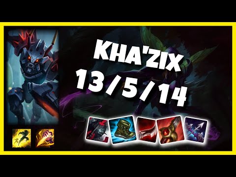 EU Challenger Kha'Zix JUNGLE (13/5/14) vs EVELYNN Gameplay Replay - Patch 10.18