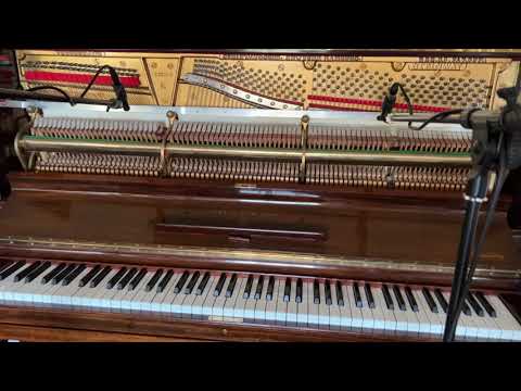 Mic set up for Steinway Model K upright piano