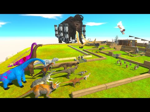 HERBIVORE DINOSAURS Saving  PREHISTORIC MAMMALS PARKOUR DEATH RUN - ARBS