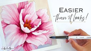 Looks Complicated? Think Again! 🤩 You CAN Paint This Stunning Watercolor Flower (Step-by-Step)