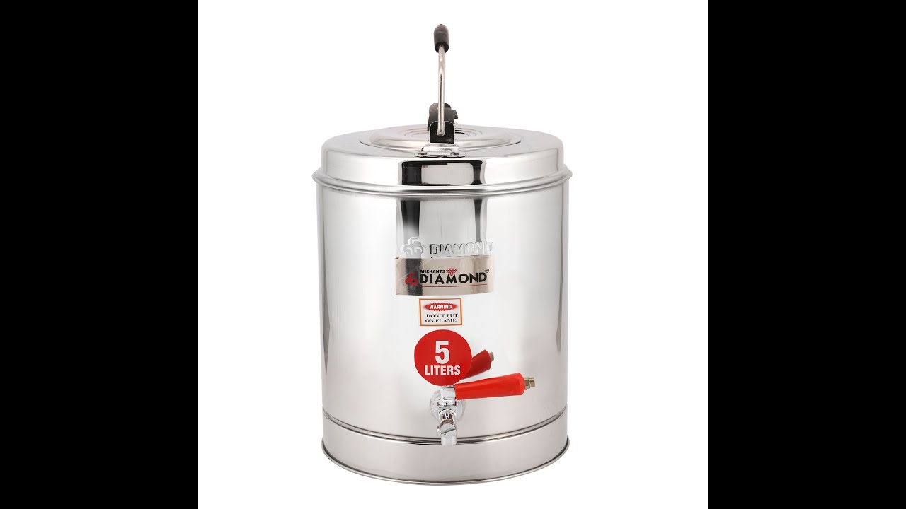 Watch video ANEKANTS DIAMOND Stainless Steel Tea Container 5L - How to fit tap on container Now ANEKANTS DIAMOND Stainless Steel Tea Container 5L - How to fit tap on container