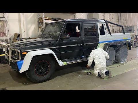 Self-made Mercedes Benz G-Class 6x6 Brabus, building a pickup G class.