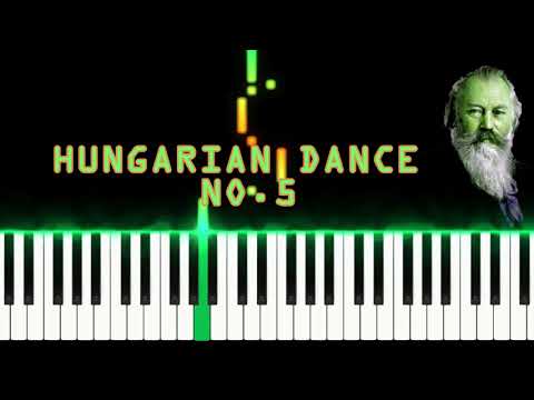 Hungarian Dance no.5 of Brahms EASY Piano Tutorial