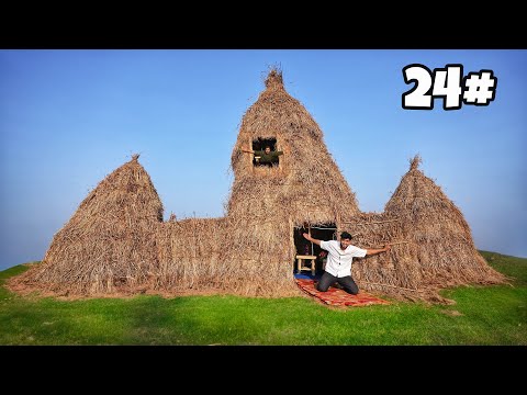 World’s Biggest Hut Survival Challenge for 24 Hours