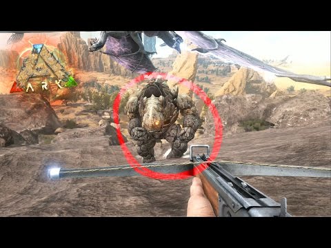 ARK SCORCHED EARTH #14 - FINALMENTE DOMAMOS O GOLEM DE PEDRA AGORA COM BAZUCAS!
