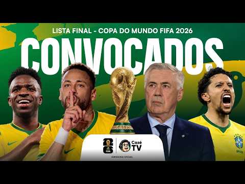 BRASIL CONVOCADO! VEJA O MOMENTO DA CONVOCAÇÃO FINAL DE ANCELOTTI PARA A COPA DO MUNDO FIFA 2026