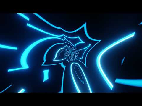 VJ LOOP NEON Blue Tunnel Loop Abstract Background Video Simple Lines Pattern 4k Screensaver