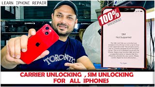 how to unlock iPhone 13 | how to unlock iPhone from carrier |sim not supported | learn iPhone repair