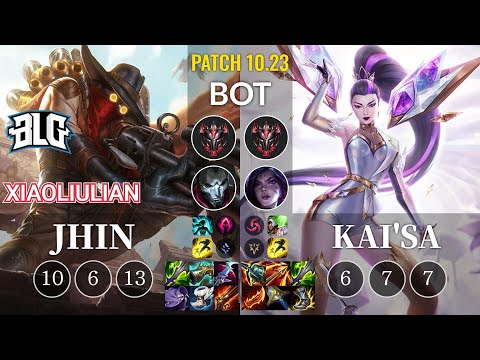 BLG xiaoliulian Jhin vs Kai'Sa Bot - KR Patch 10.23