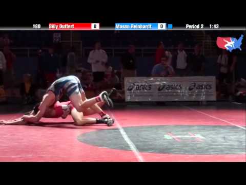 Fargo 2012 160 3rd Place Match: Billy Duffert (Wisconsin) vs. Mason Reinhardt (Wisconsin)