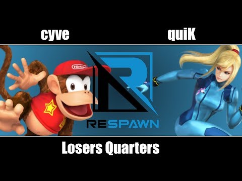 Respawn5 - cyve (Diddy) Vs. BSD | quiK (ZSS) - Losers Quarters - Smash WiiU