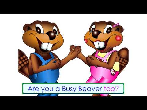 The Busy Beaver Song (Level 1 English Lesson 01) CLIP Kids English Language Learning, ESL,