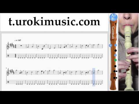 สอนเล่นขลุ่ยรีคอร์เดอร์ (G.) David Guetta, Justin Bieber - 2U ตัวโน๊ต หัดเล่นขลุ่ยรีคอร์เดอร์