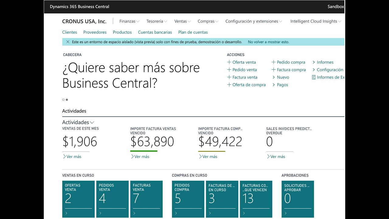 Introducción a Dynamics 365 Business Central, su próximo ERP de Microsoft en la nube ( Español )