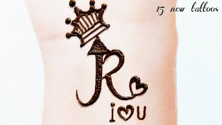 All Alphabet Mehndi Tattoo Crown Tattoo With Letters All New Tattoos King And Queen Tattoos Video Photo