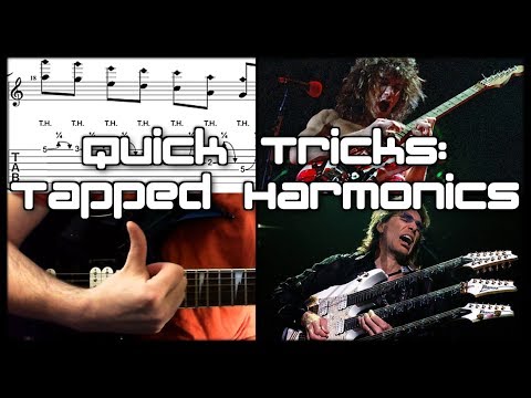 How To Do Tapped Harmonics Van Halen, Steve Vai Quick Guitar Tricks