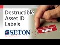 Destructible Asset ID Labels | Seton Video