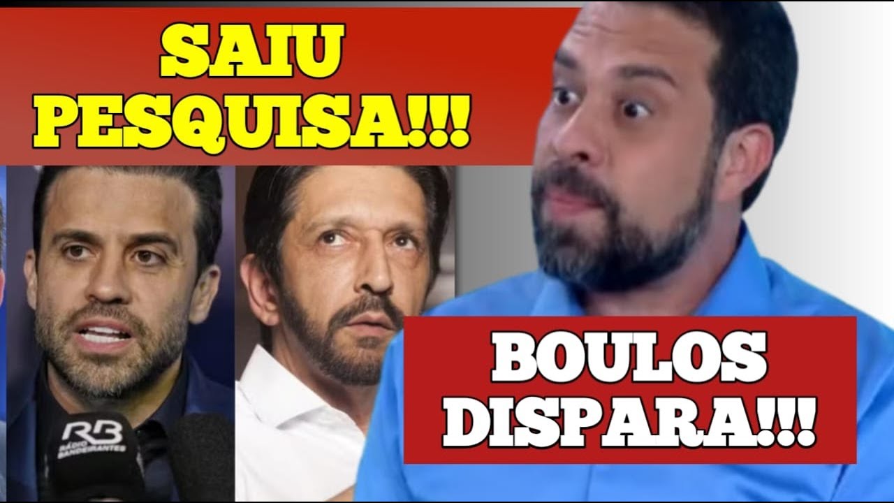 AO VIVO | SAIU PESQUISA AGORA E BOULOS DISPAROU!!!