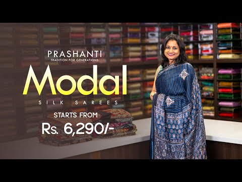 Modal Silk Sarees with Ajrakh Prints from Rs. 6290/- | Prashanti | 11 Feb 25