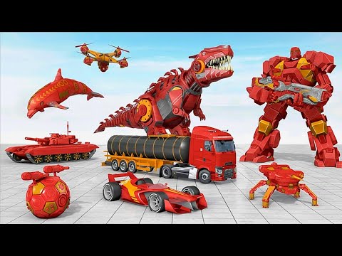 Submarine Robot Multiple Transform Wars: Car Drone Submarine Robot Game - Android Gameplay
