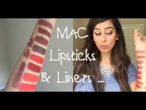 MAC Lipsticks & Liners ft. Fall Shades | Matte, Amplified Creme, & Pro Longwear | ChaiTimewithMeesha