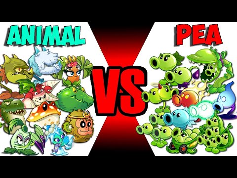 Team ANIMAL vs PEA - Who Will Win? - PvZ 2 Team Plant Vs Team Plant