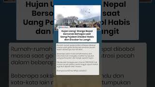 HUJAN UANG! Warga Nepal Bersorak Bahagia saat Uang Pejabat Dibobol Habis dan Disebar ke Langit