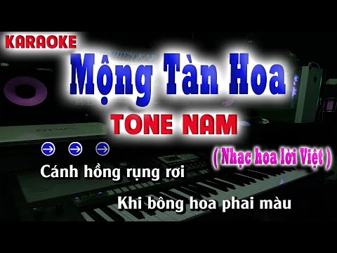 Karaoke Tone Nam - Mộng Tàn Hoa ( Nhạc Hoa Lời Việt ) song nhien karaoke