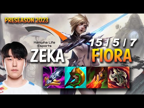 HLE Zeka FIORA vs RUMBLE Top - KR Ranked