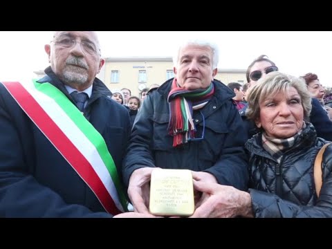 Mortara, la pietra inciampo in ricordo di Cesare Capettini