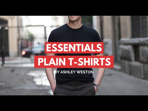 Demonstration of mens casual t shirt