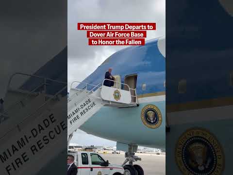 President Trump departs to Dover Air Force Base to honor the fallen