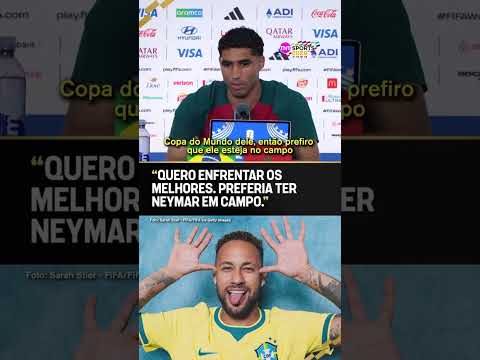 O HAKIMI QUERIA ENFRENTAR O NEYMAR! 🇲🇦🇧🇷 #shorts