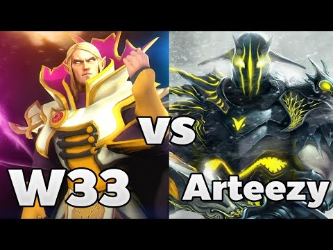 Invoker.W33 (MMR:8100) vs Sven.Arteezy (MMR:8700) 2x Divine Rapier - Dota 2 RedArchon