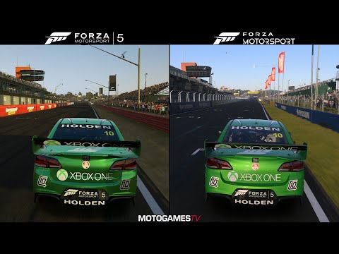 Forza Motorsport 5 vs Forza Motorsport (2023) - Holden Commodore VF at Mount Panorama (Bathurst)