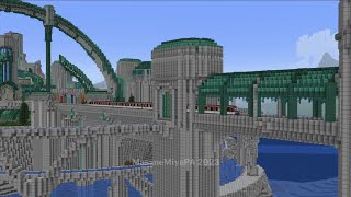 Genshin Impact Fontaine Elevated Rail but Minecraft