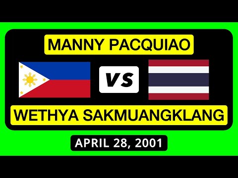 (34) Manny Pacquiao Wethya Sakmuangklang (TH) | Feb 24, 2001 Kidapawan City PH