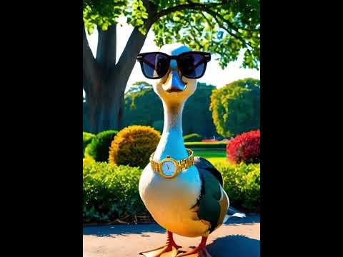 “Swaggy Duck: Rocking Shades and a Blinged-Out Watch!” #cartoon #anime